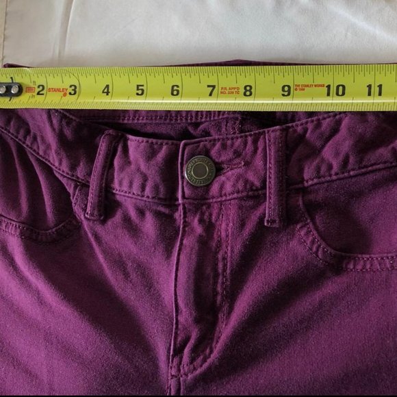 American Eagle, Size 4, low-Rise, Super Stretch Jegging, Color: grape purple - Picture 10 of 12